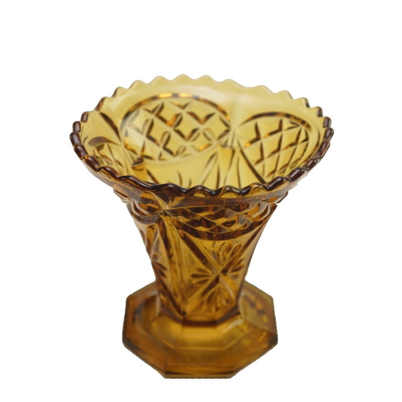 18780 VAL SAINT LAMBERT BURSZTYNOWY SYGNOWANY WAZON KRATER.jpg