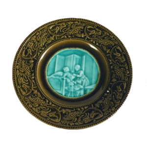 20139 VILLEROY &amp; BOCH CUDOWNA PATERKA ZE SCENKĄ W KWIATOWEJ RAMCE II.jpg