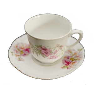 LIMOGES ŚLICZNA FILIŻANKA ZE SPODKIEM SECESJA