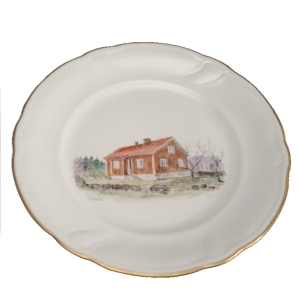 HUTSCHENREUTHER RĘCZNIE MALOWANA PATERA Z PEJZAŻEM