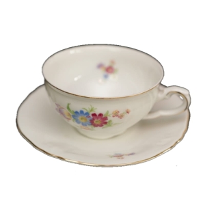 WINTERLING FILIŻANKA ZE SPODKIEM KOLOROWE KWIATY