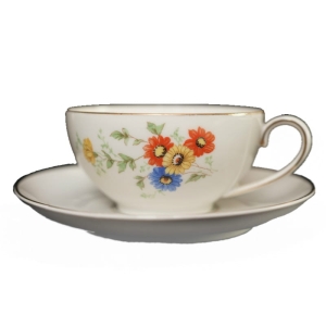 SELTMANN FILIŻANKA ZE SPODKIEM KOLOROWE KWIATKI