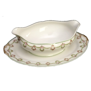 LIMOGES ŚLICZNA SOSJERA GIRLANDY DROBNYCH RÓŻYCZEK