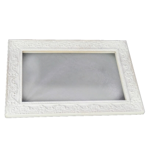 24110 STYLIZOWANE LUSTRO W BEŻOWEJ OZDOBNEJ RAMIE.jpg