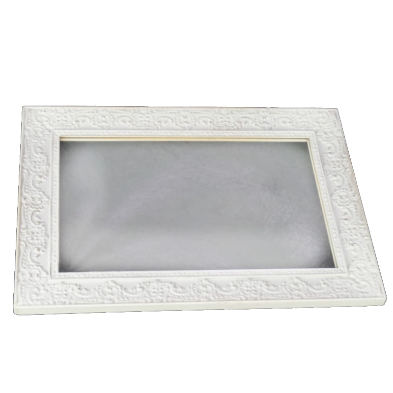 24110 STYLIZOWANE LUSTRO W BEŻOWEJ OZDOBNEJ RAMIE.jpg