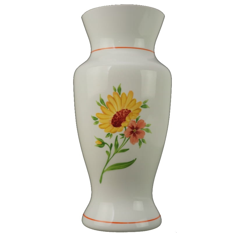 25709 CZECHY AUSTRIA RĘCZNIE MALOWANY EMALIĄ WAZON W KWIATY.jpg