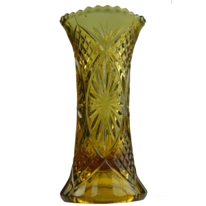 ŁADNY BURSZTYNOWY WAZON BOGATO DEKOROWANY