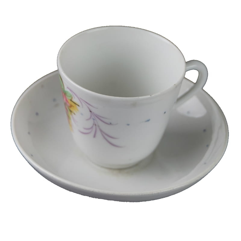 28663 BIEDERMEIER RĘCZNIE MALOWANA STARA FILIŻANKA ZE SPODKIEM.jpg