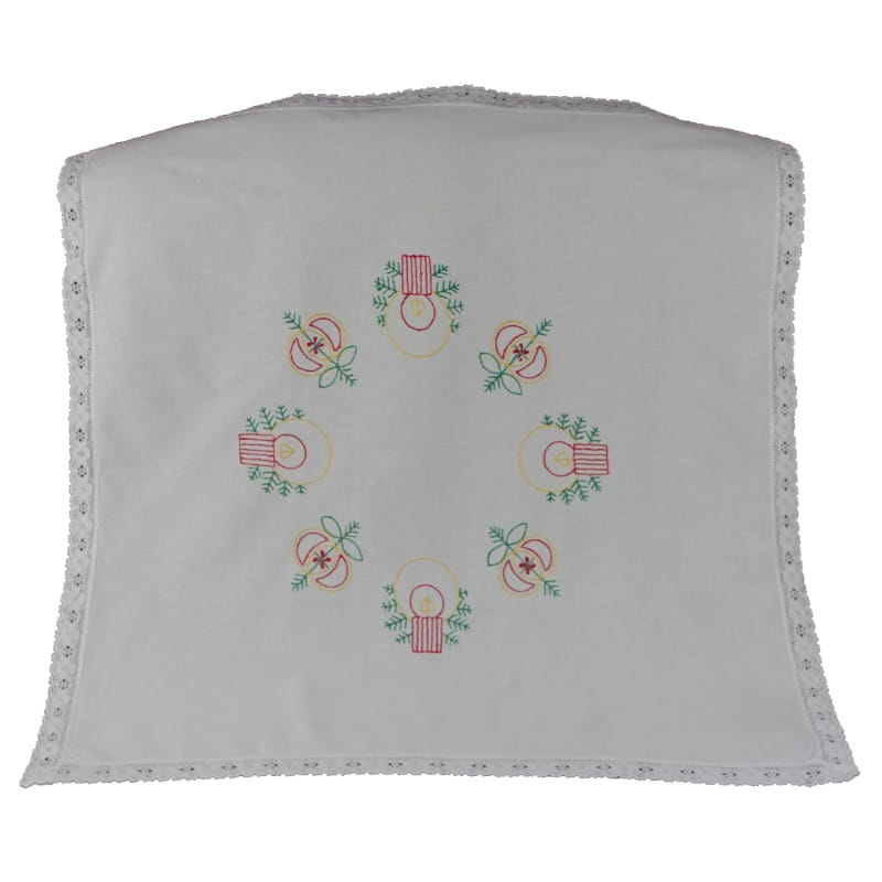 29852 BOŻE NARODZENIE RĘCZNIE WYSZYWANY OBRUS Z KORONKĄ 78 X 75 CM.jpg