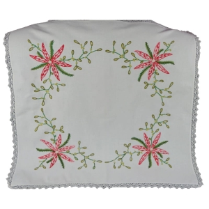 BOŻE NARODZENIE OBRUS STARY RĘCZNIE WYSZYWANY OBRUS 75 X 72 CM