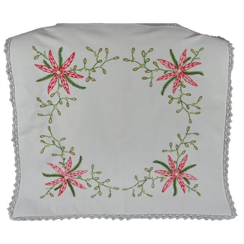 29866 BOŻE NARODZENIE OBRUS STARY RĘCZNIE WYSZYWANY OBRUS 75 X 72 CM.jpg