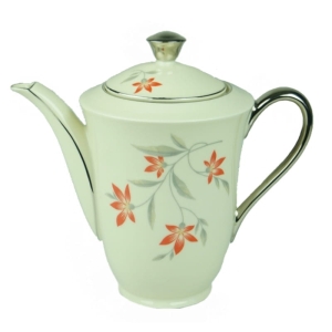 30685 ARZBERG KOŚĆ SŁONIOWA I POMARAŃCZOWE KWIATY DZBANEK DO KAWY.jpg