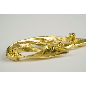 38799 ZŁOTE PIÓRO AŻUROWA STARA ŁADNA BROSZKA (4).jpg