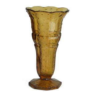 SCAILMONT BURSZTYNOWY WAZON ART-DECO SYGNOWANY