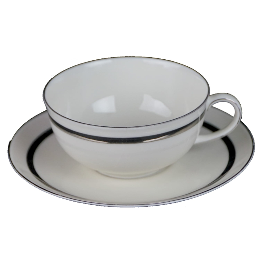 31774 ARZBERG HERBACIANA FILIŻANKA ZE SPODKIEM KOŚĆ SŁONIOWA I SREBRO.jpg