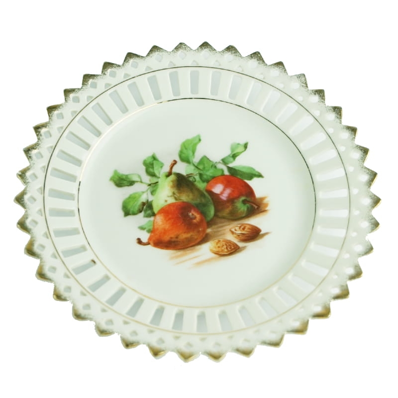 36469 ŚLICZNA OWOCOWA PATERKA  Z AŻURKAMI GRUSZKI I ORZECHY.jpg