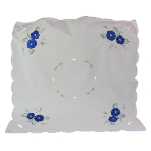 ŁADNY OBRUS APLIKACJE I AŻURKI BRATKI I SERCA 78 X 77 CM