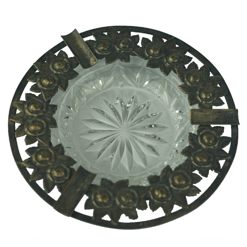 36942 HEFRA_RESOVIA PLATEROWANA POPIELNICA W RÓŻE ZE SZKLANYM WKŁADEM.jpg
