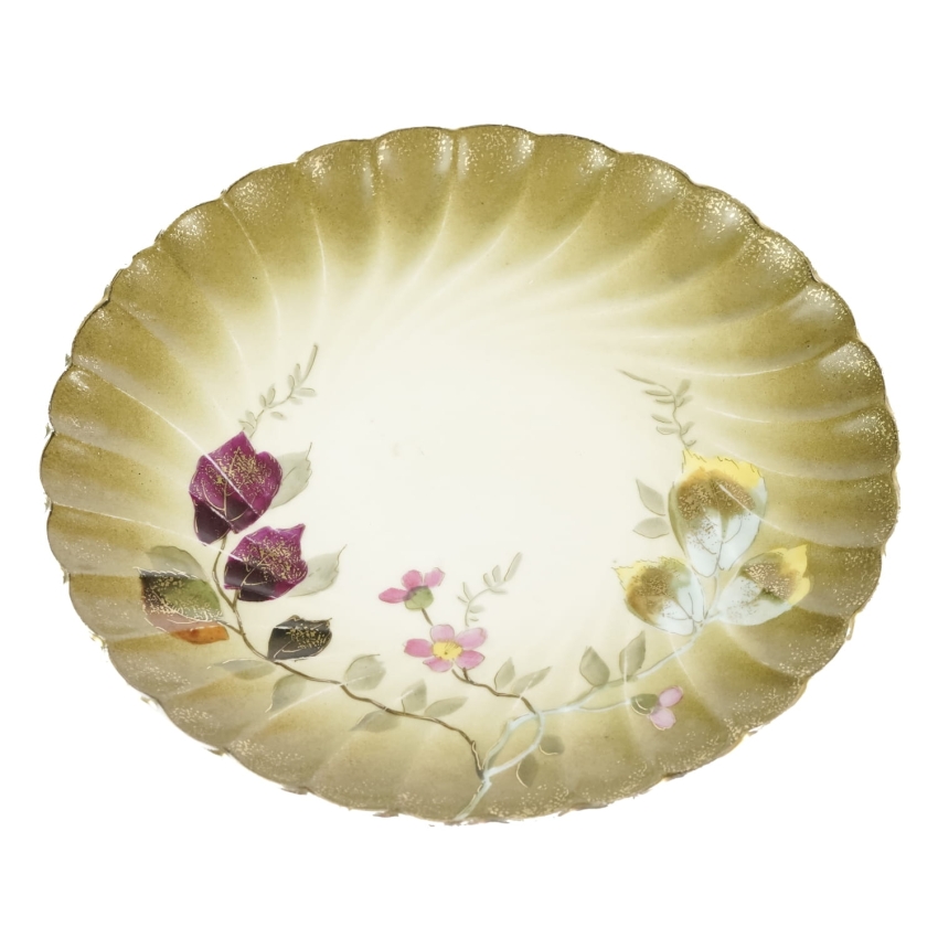 39848 BOHEMIA SECESJA RĘCZNIE MALOWANA PATERKADostępność 2 szt (1).jpg