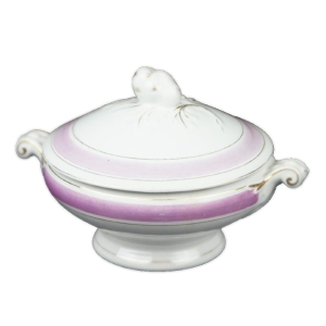 BIEDERMEIER AUSTRIA HORN STARE NACZYNIE Z POKRYWĄ