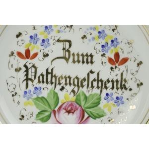 40209 BIEDERMEIER RĘCZNIE MALOWANA PATERA Z OKAZJONALNYM NAPISEM (2).jpg