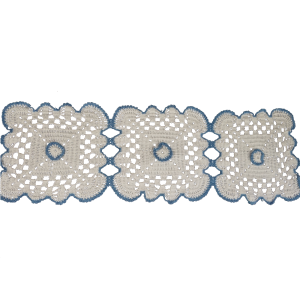 DWIE CIEKAWE SERWETKI WYKONANA NA SZYDEŁKU BIEL I BŁĘKIT