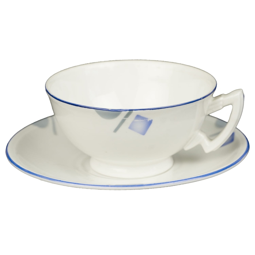 40402 BRACIA BENEDIKT CZESKIE ART-DECO FILIŻANKA ZE SPODKIEM NIEBIESKIE DEKORACJE (1).jpg