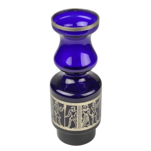 38613 HORTENSJA KOBALTOWY WAZON W METALOWYM OPLOCIE EGISPSKIE SCENKI (1).jpg