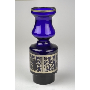 38613 HORTENSJA KOBALTOWY WAZON W METALOWYM OPLOCIE EGISPSKIE SCENKI (2).jpg