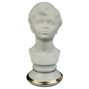 SANGO PORCELANOWE POPIERSIE CHŁOPCA PORCELANA BISKWITOWA ZE ZŁOCENIEM