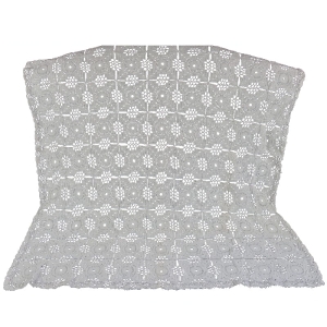 SZYDEŁKO ELEGANCKI I CIEKAWY OBRUS W BIELI  92 X 85 CM