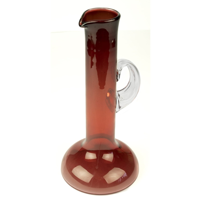 37953 TARNOWIEC J. SŁUCZAN-ORKUSZ RUBINOWA KARAFKA DZBAN WAZON Z UCHEM#285.jpg