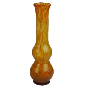 LAURA POLSKIE SZKŁO ARTYSTYCZNE BARDZO WYSOKI WAZON LATA 70-TE