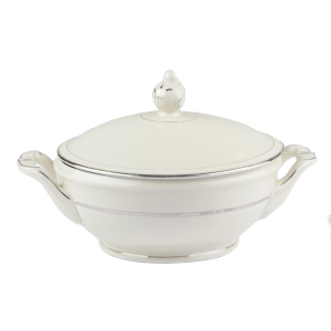 O. SCHALLER KOŚĆ SŁONIOWA I SREBRZENIA ELEGANCKA WAZA TERYNA