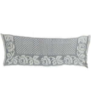 33270 SZYDEŁKOWA ROBÓTKA Z RÓŻANYM SZLACZKIEM W BIELI 87 X 30 CM.jpg