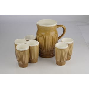 41235 CERAMICZNY ZESTAW DO WODY WINA SYGNOWANY 1+6 (8).jpg