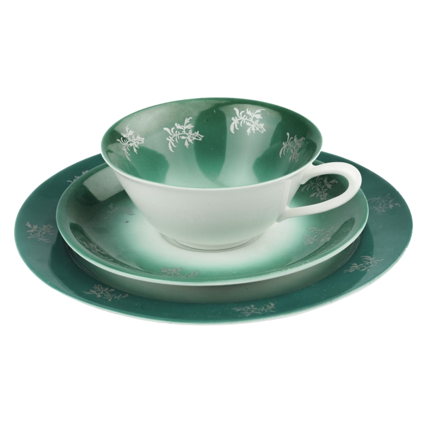 38337 WEIMAR ZIELONA ŚNIADANIÓWKA ZE SREBRNYMI LISTKAMI (5).jpg