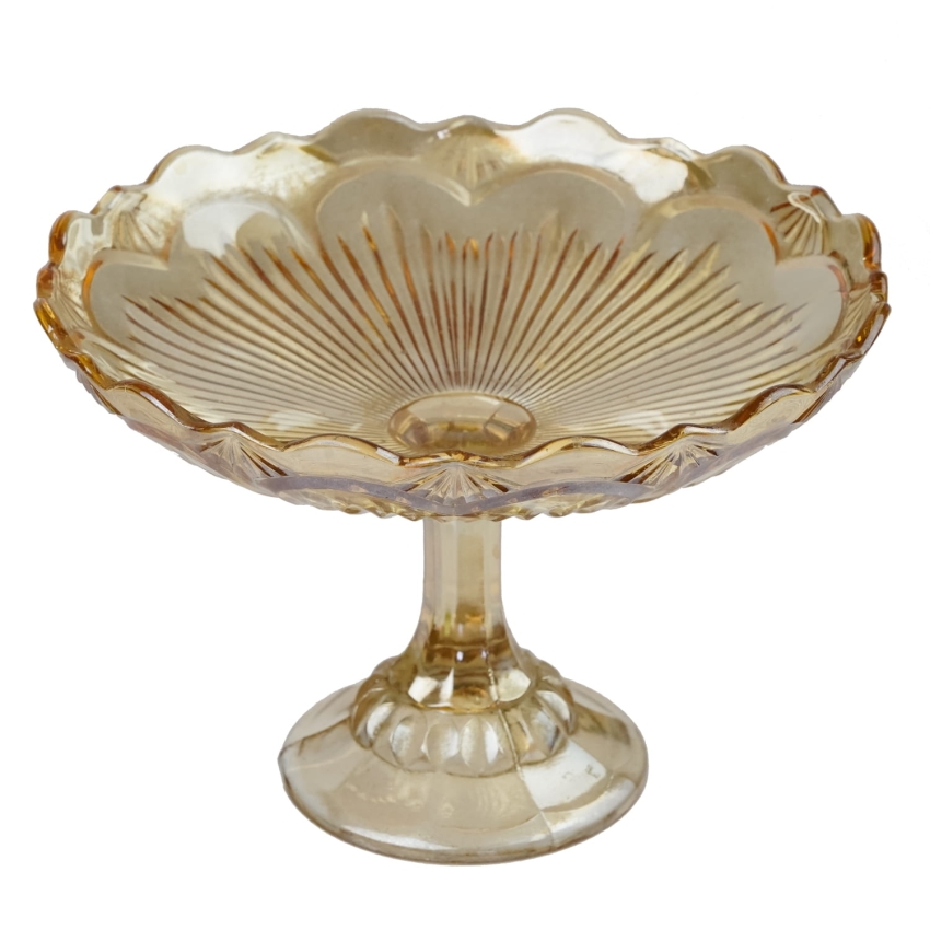 41374 CARNIVAL GLASS IRYZOWANA PATERA NA NODZE OWOCARKA REICH (1).jpg