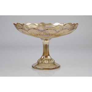 41374 CARNIVAL GLASS IRYZOWANA PATERA NA NODZE OWOCARKA REICH (4).jpg