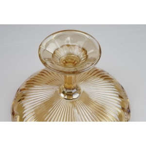 41374 CARNIVAL GLASS IRYZOWANA PATERA NA NODZE OWOCARKA REICH (6).jpg