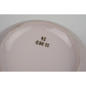 42141 ŚLICZNA CUKIERNICA Z RÓŻOWEJ PORCELANY ART-DECO (4).jpg