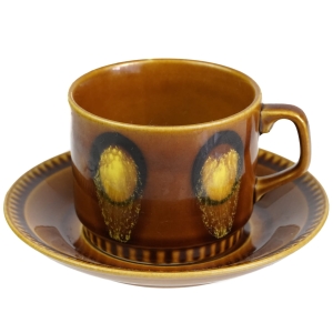 42674 REWELACYJNA CERAMICZNA FILIŻANKA ZE SPODKIEM PAWIE OCZKA LATA 70-TE Dostępność 11 kpl (1).jpg