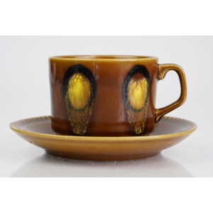 42674 REWELACYJNA CERAMICZNA FILIŻANKA ZE SPODKIEM PAWIE OCZKA LATA 70-TE Dostępność 11 kpl (2).jpg