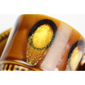 42674 REWELACYJNA CERAMICZNA FILIŻANKA ZE SPODKIEM PAWIE OCZKA LATA 70-TE Dostępność 11 kpl (3).jpg