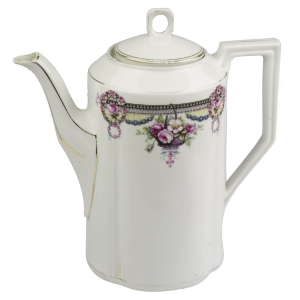 KOENIGSZELT UROCZY STARY DZBAN DO KAWY GIRLANDY KWIATÓW KOSZE RÓŻ