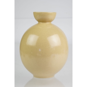 42969 ŚWIETNY CERAMICZNY PĘKATY WAZON W PIASKOWYM KOLORZE BOLESŁAWIEC B. WOLANIN (2).jpg