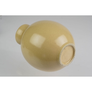 42969 ŚWIETNY CERAMICZNY PĘKATY WAZON W PIASKOWYM KOLORZE BOLESŁAWIEC B. WOLANIN (4).jpg
