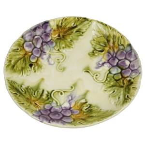 43200 FRANCJA MAJOLIKA CUDOWNA PATERKA WINOGRONA I LIŚCIE (1).jpg