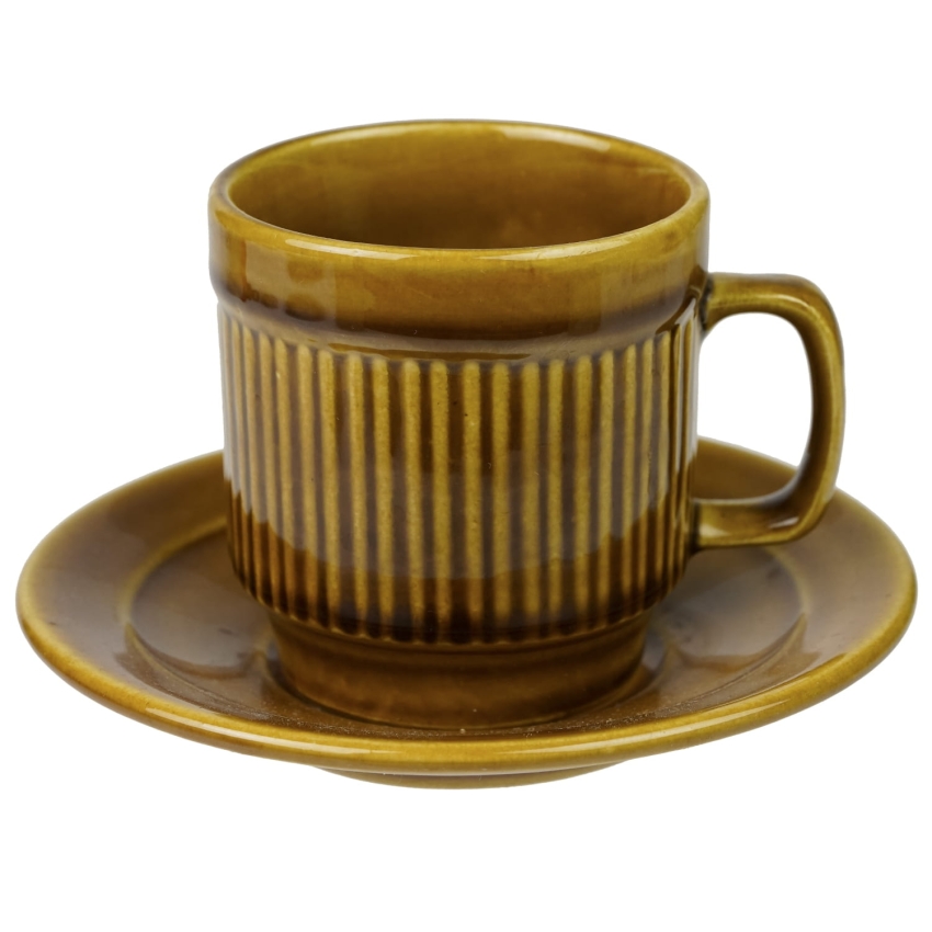 43385 KERA-VITRAL F. KULIK FLORA BURSZTYNOWA FILIŻANKA ZE SPODKIEM LATA 60-TE Dostępność4 kpl (1).jpg