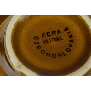 43385 KERA-VITRAL F. KULIK FLORA BURSZTYNOWA FILIŻANKA ZE SPODKIEM LATA 60-TE Dostępność4 kpl (4).jpg